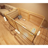 Indoor Dog Playpen with Self-Locking Gate for Small & Medium Dogs