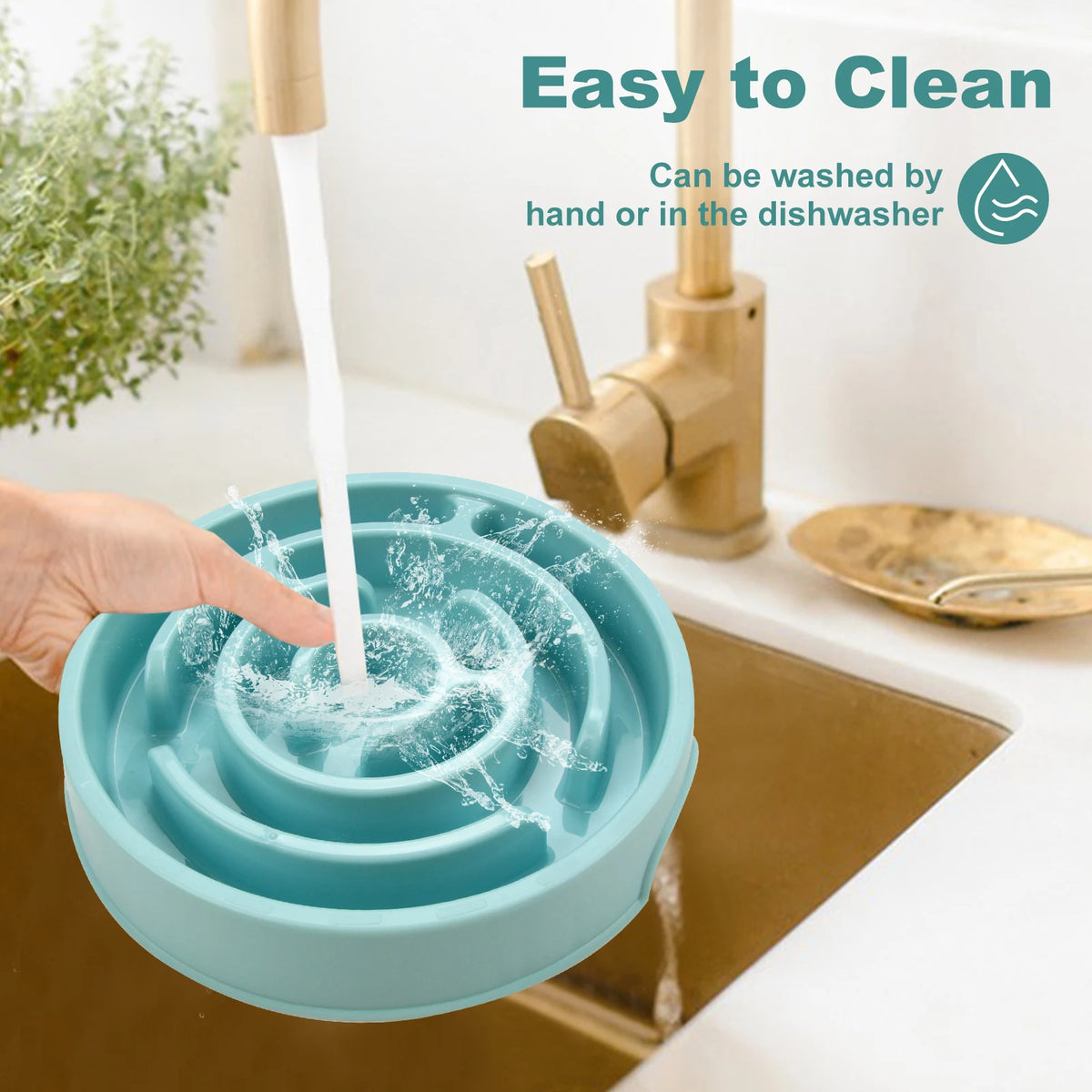 Dog Slow Feeder Bowl with Maze Design and Non-Slip Base