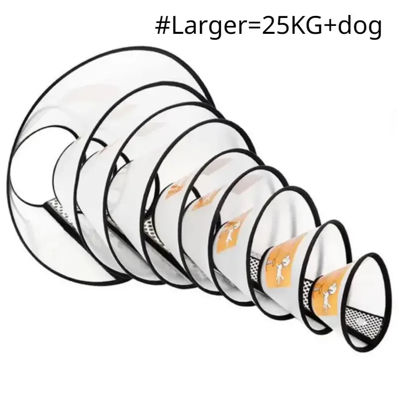 Dog Recovery Cone Collar, Adjustable E-Collar in 9 Sizes