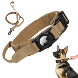 Tactical Dog Collar with AirTag Holder and Handle