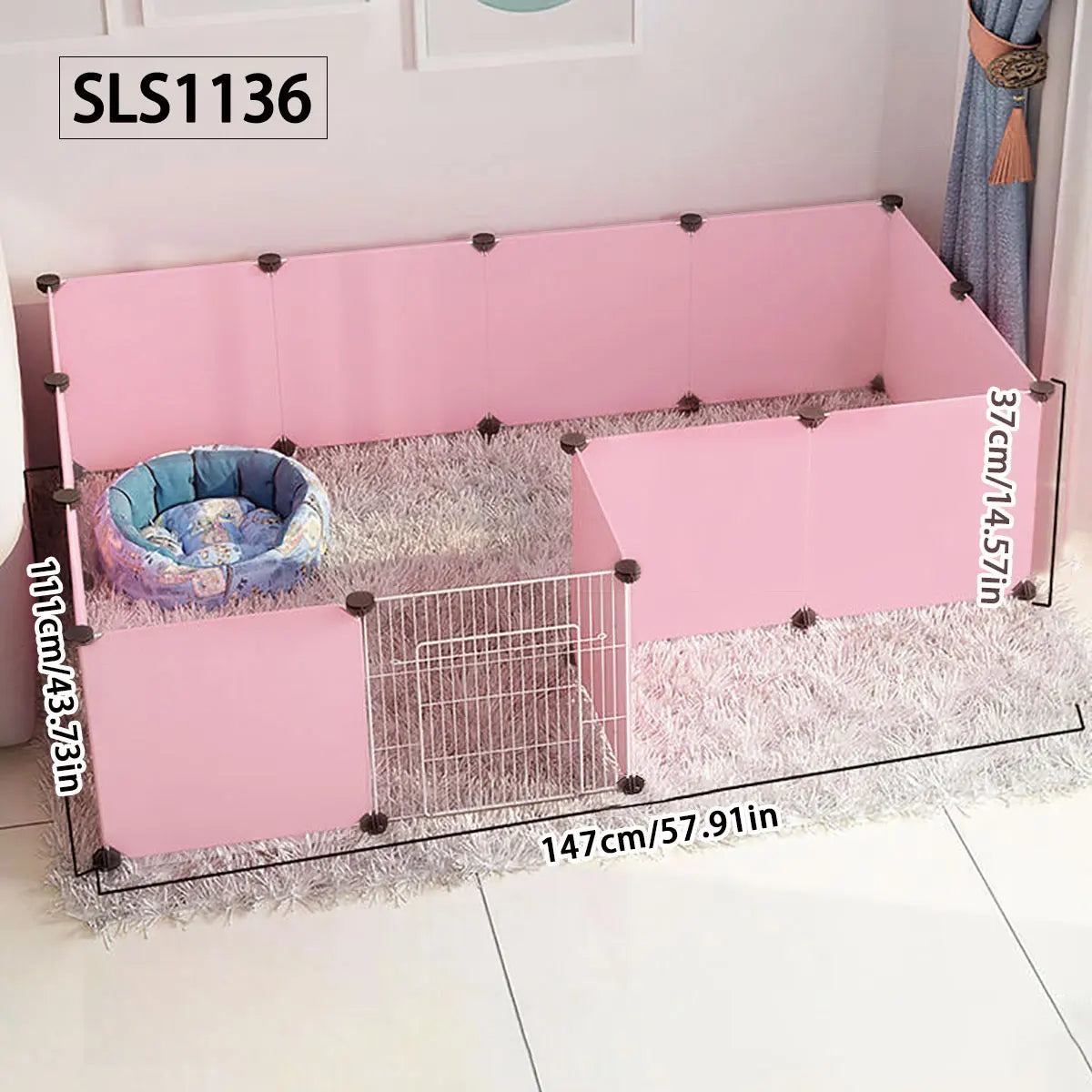 Modular Small Dog Cage with Clear Panels and Top Cover