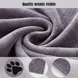Microfiber Dog Bath Towel with Embroidered Paw Print
