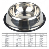 Stainless Steel Dog Bowl with Non-Slip Base, 5 Sizes