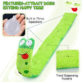 Snuffle Snake Dog Puzzle Toy with Treat Pockets and Squeaker