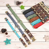 Custom Engraved Dog Collar in PU Leather, 9 Colors