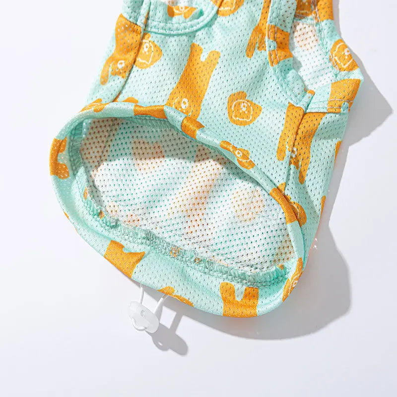 Dog Vest and Hat Set for Small Dogs, Cute Summer Outfit