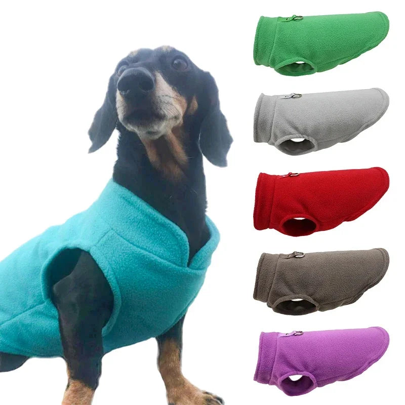 Fleece Dog Vest with D-Ring for Small Dogs