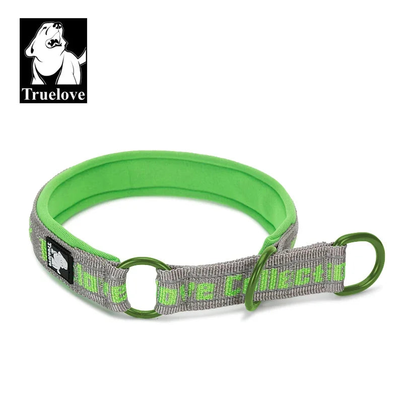 Neoprene Padded Dog Collar with Reflective Nylon, XXS to XXXL