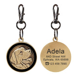 Personalized Dog Breed ID Tag with Engraved Name and Address