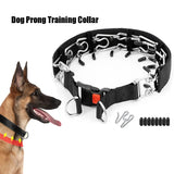 Stainless Steel Prong Training Collar with Quick Release Buckle