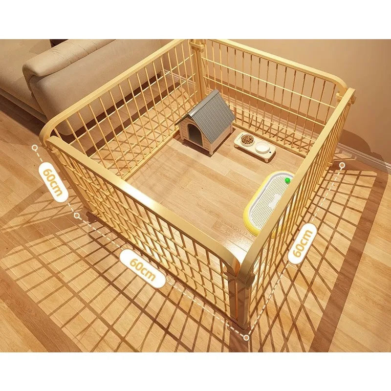 Indoor Dog Playpen with Self-Locking Gate for Small & Medium Dogs