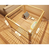 Indoor Dog Playpen with Self-Locking Gate for Small & Medium Dogs