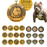 Personalized Dog Breed ID Tag with Engraved Name and Address