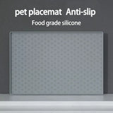 Silicone Dog Food Mat with Raised Edge, Waterproof