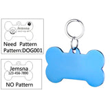 Engraved Dog ID Tag, Two-Sided Stainless Steel Name Tag