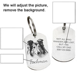 Custom Photo Dog Tag, Personalized Pet Tag with Your Dog's Picture