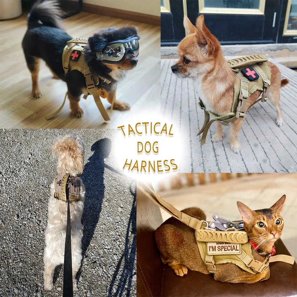 Military Style Vest Harness for Puppies and Small Dogs