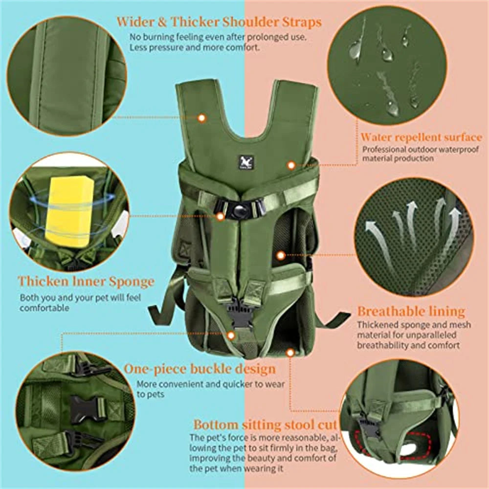 Motorcycle Dog Carrier Backpack for Riding, Cycling, and Hiking