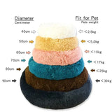 Round Plush Dog Bed, Fluffy Donut Bed for Small to Large Dogs