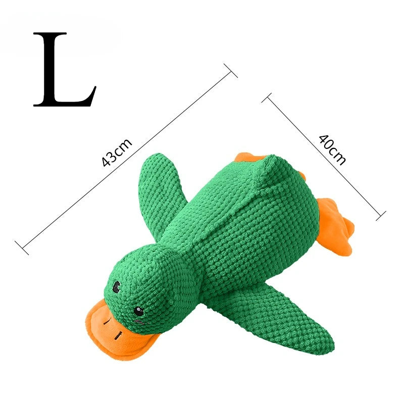Plush Sleeping Duck Dog Toy with Duck Sound