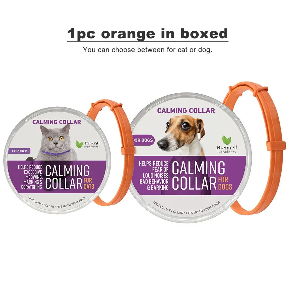 Waterproof Dog Calming Collar, 60-Day Adjustable Collar for All Sizes