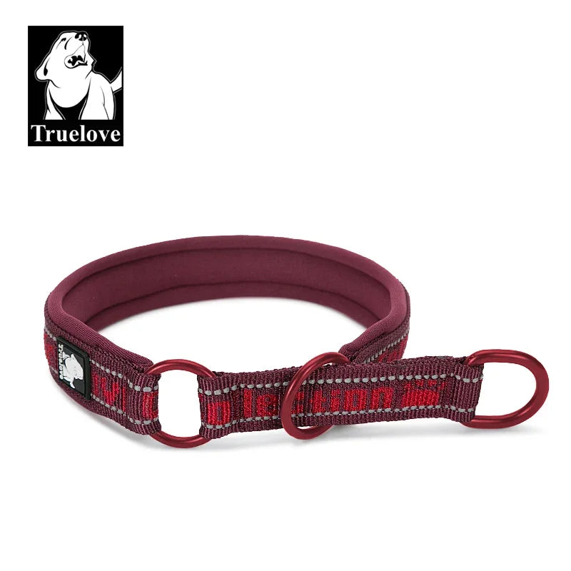 Neoprene Padded Dog Collar with Reflective Nylon, XXS to XXXL