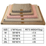 Plush Dog Crate Mat with Removable Washable Faux Fur Cover