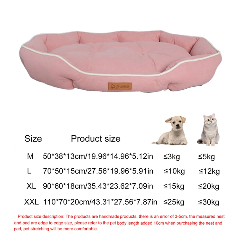 Waterproof Bolster Dog Bed with Removable Pad, S to 2XL