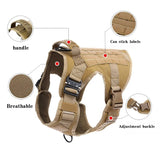 Tactical Dog Harness with MOLLE Panels and Handle for Large Dogs