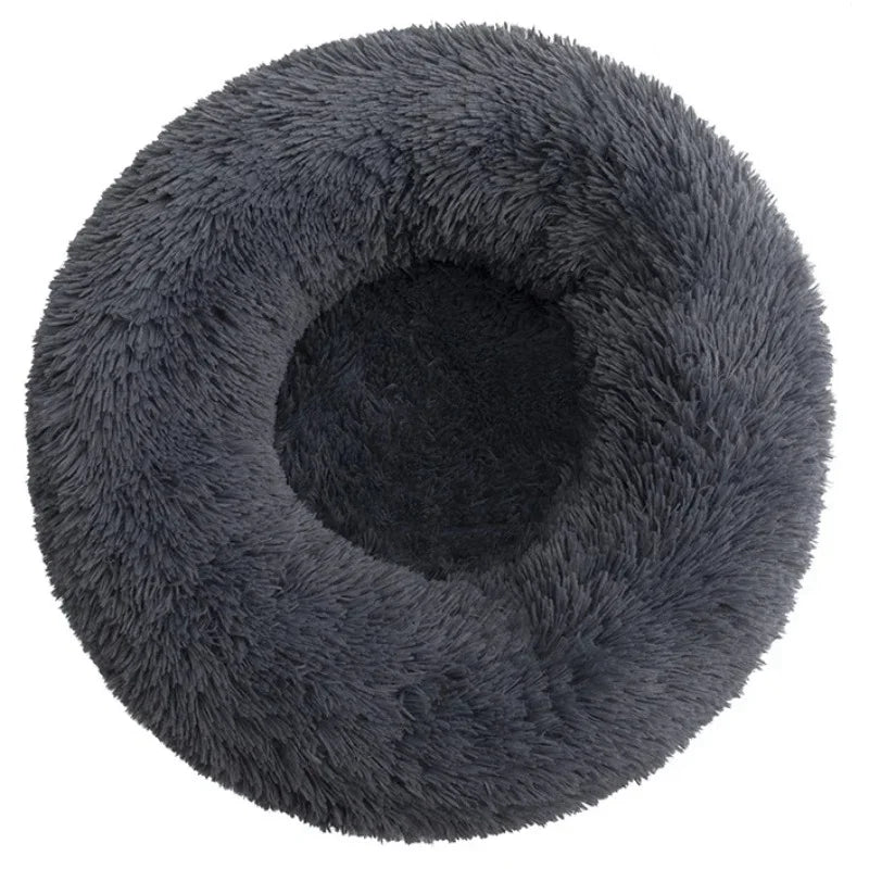 Machine Washable Donut Dog Bed, Plush Round Bed in 6 Sizes