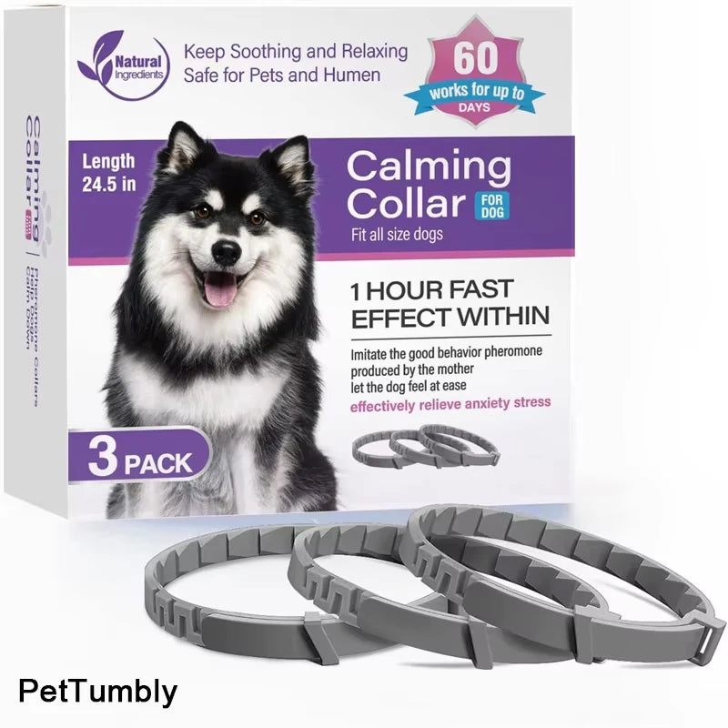 Dog Calming Collar with 30-Day Release, Waterproof and Cut to Fit