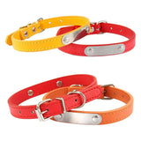 Personalized Dog Collar with Engraved Name Plate, 16 Colors