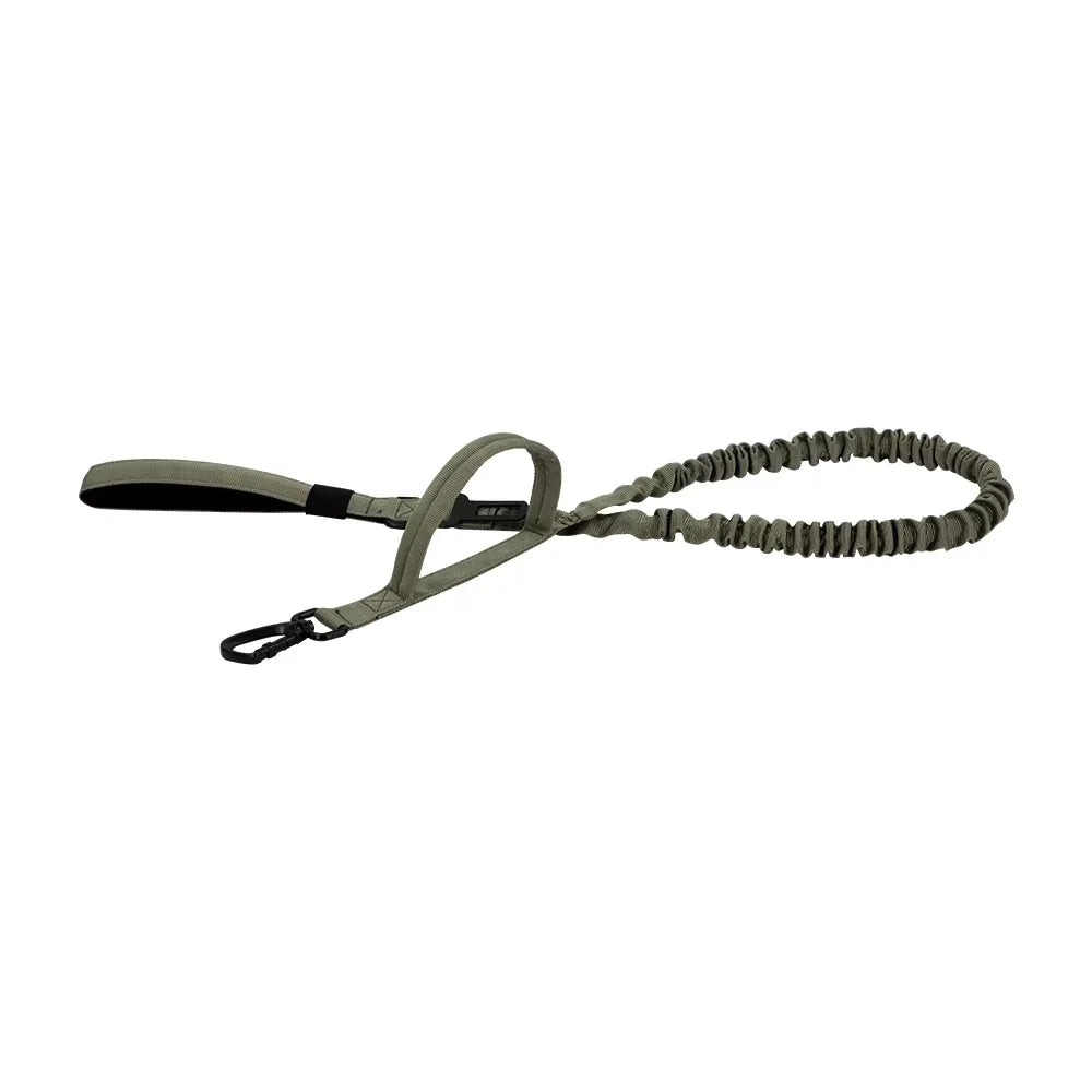 Two Handle Tactical Dog Leash with Shock Absorbing Bungee