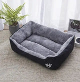 Plush Rectangle Dog Bed with Raised Sides in Candy Colors