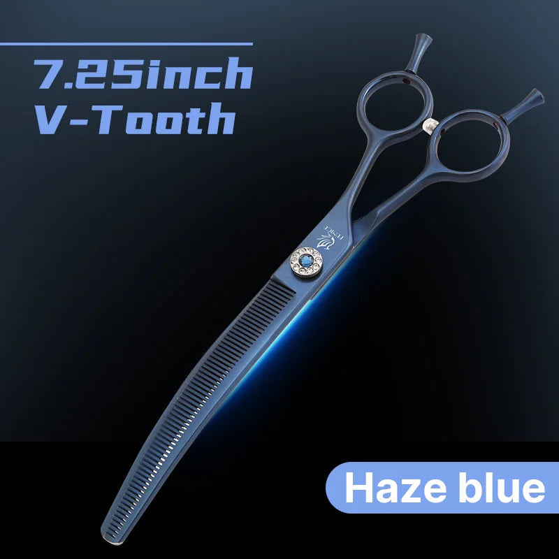Curved Dog Grooming Thinning Shears, 7.25 Inch Japanese 440C