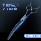 Curved Dog Grooming Thinning Shears, 7.25 Inch Japanese 440C