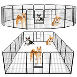 Large Dog Playpen with 16 Panels, 107 Sq Ft Foldable Exercise Pen