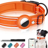 Reflective AirTag Dog Collar with Padded Neoprene Lining, S to XL