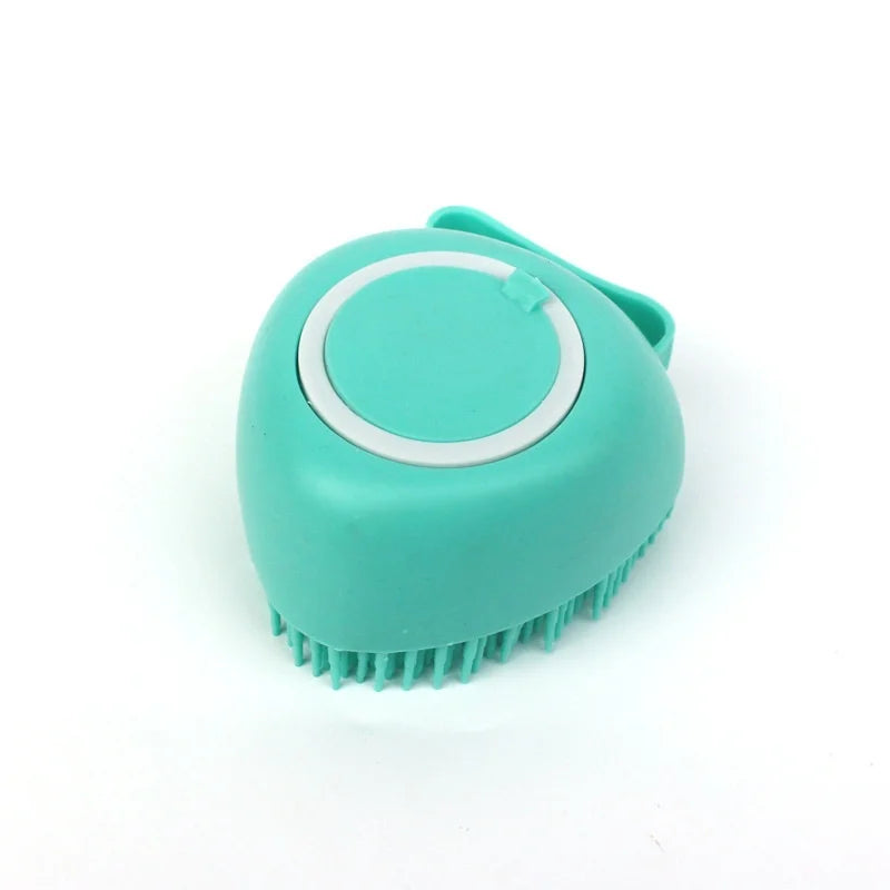 Silicone Dog Bath Brush with Shampoo Dispenser