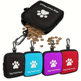 Zippered Dog Treat Pouch with Clip for Walks and Training
