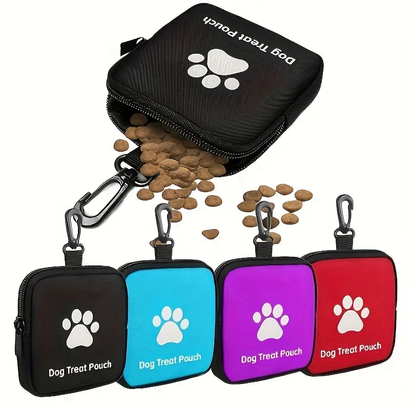 Zippered Dog Treat Pouch with Clip for Walks and Training