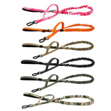 Two Handle Tactical Dog Leash with Shock Absorbing Bungee