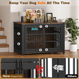 Dog Crate Furniture with Casters, TV Stand Design