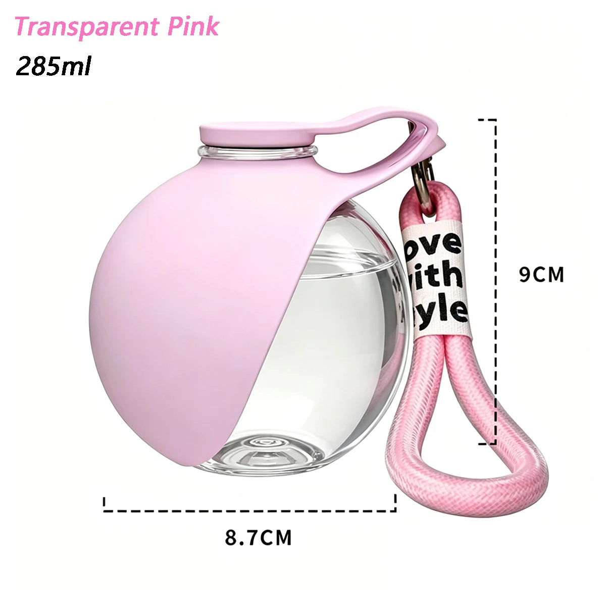 Portable Dog Water Bottle with Fold-Out Silicone Bowl, 9.6 oz