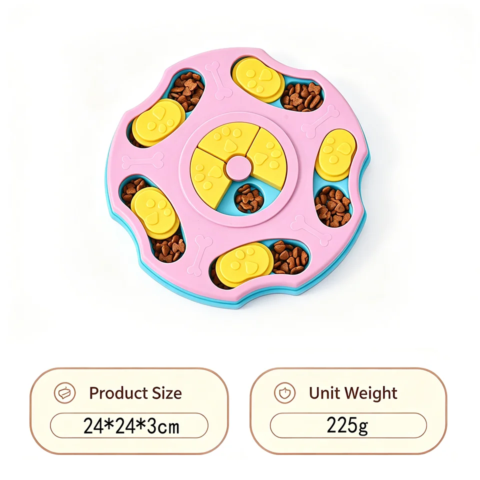 Interactive Dog Puzzle Feeder and Slow Feeder Bowl, 4 Styles