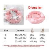 Round Plush Dog Bed, Fluffy Donut Bed for Small to Large Dogs