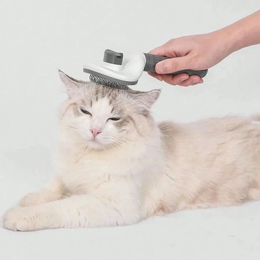 Round Head Self-Cleaning Slicker Brush for Dogs and Cats