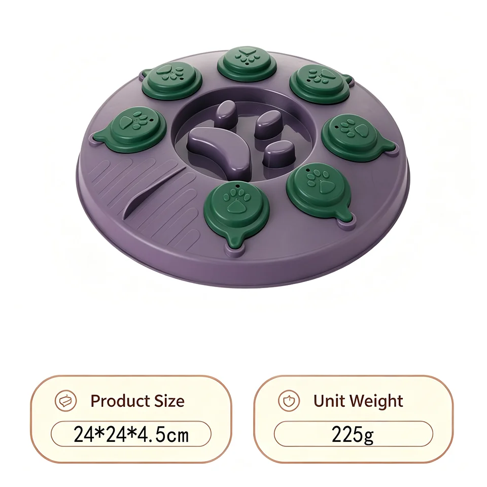 Interactive Dog Puzzle Feeder and Slow Feeder Bowl, 4 Styles