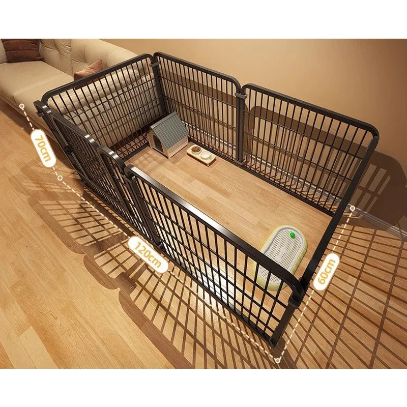 Indoor Dog Playpen with Self-Locking Gate for Small & Medium Dogs
