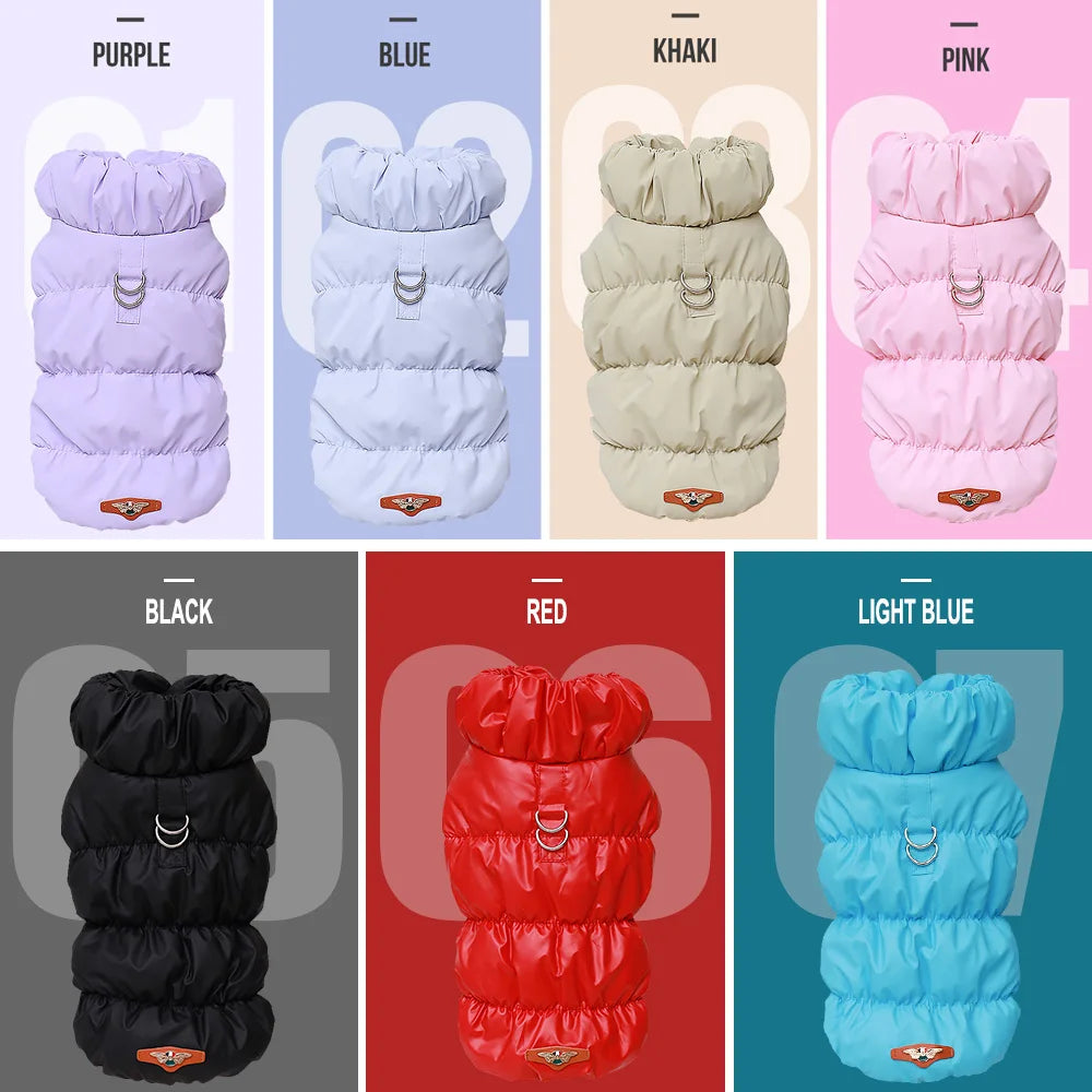 Padded Dog Winter Coat for Small and Medium Dogs, Windproof